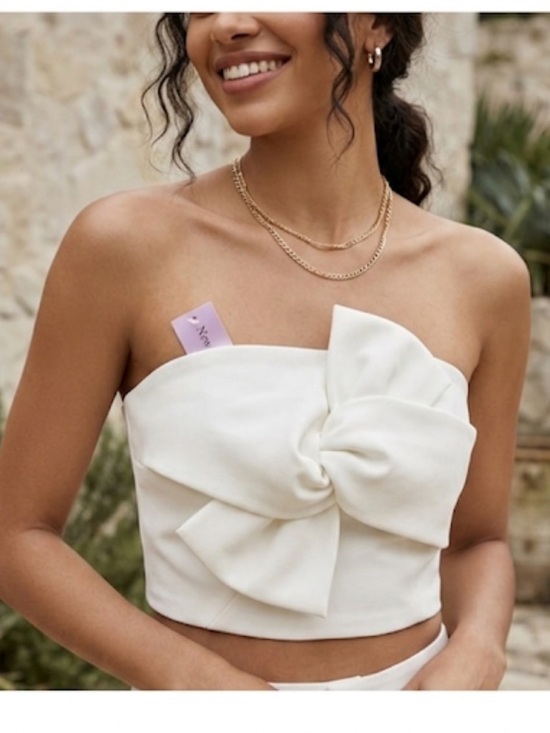 Chicwish Tops - ⭐NWT Chic Wish White Crop Top